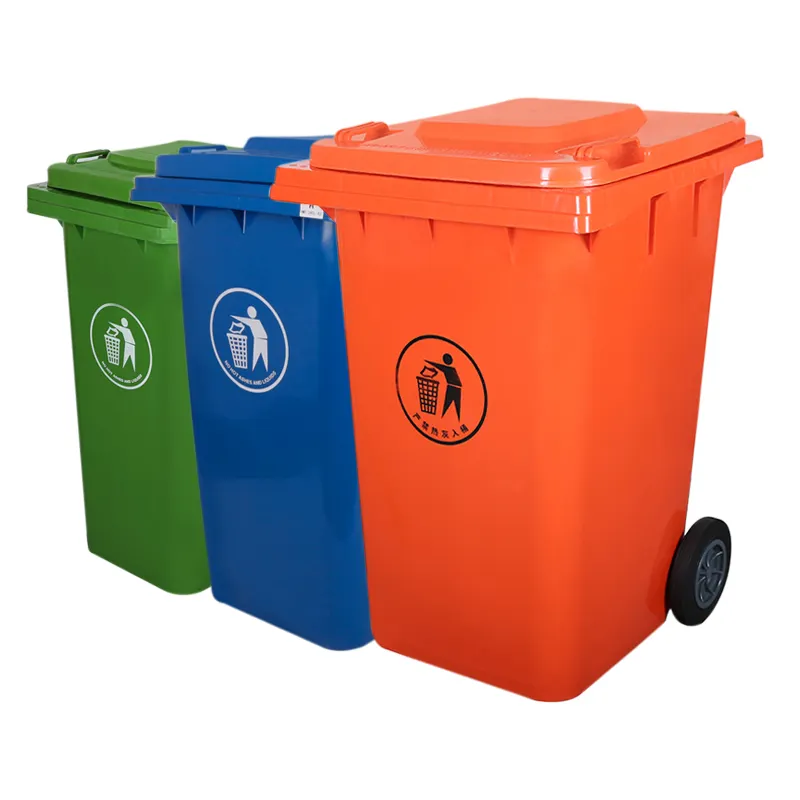 Tempat Sampah 240l/Liter 240 Liter/Ltr Hdpe Plastik Medis Wheelie Recycl Bin Sampah Tempat Sampah