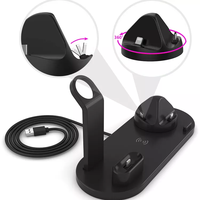 Estación de Carga Inalámbrica Multidispositivo, Soporte Magnético de Carga Rápida de 15 W para iPhone, Samsung Galaxy Watch