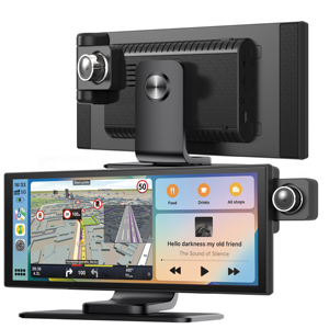 Écran CarPlay 12,3 pouces <span class=keywords><strong>pour</strong></span> voiture, écran tactile HD CarPlay et Android Auto avec caméra embarquée 4K/caméra arrière 1080P/navigation/BT/Siri/FM/mirroring - Product Image 1