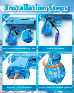<span class=keywords><strong>Pistolet</strong></span> à <span class=keywords><strong>eau</strong></span> automatique pour enfants et adultes avec lumières LED, tir continu <span class=keywords><strong>puissant</strong></span>, jouet d'extérieur, <span class=keywords><strong>pistolet</strong></span> à <span class=keywords><strong>eau</strong></span> électrique - Product Image 4