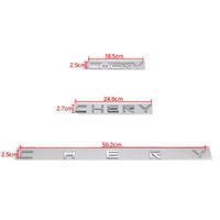 Letras 3D de ABS Cromadas, Emblema para Automóvil, Adhesivo de Plástico Brillante, Autoadhesivo, Reutilizable, Estilo Bonito, Calcomanías