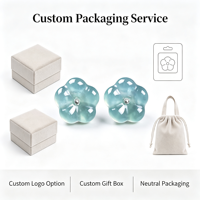 Boucles d'oreilles en jadéite bleu glacial naturel en forme de fleur de prunier, type A, en jade guatémaltèque, pour femmes, vente en gros