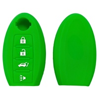 Funda de Silicona para Llave de Nissan Teana Tiida Sylphy Livina, Protector de Llave Inteligente de 4 Botones
