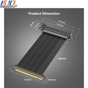 180 degrés PCI-E 4.0 16X à X16 GEN4 carte graphique GPU Riser câble d'extension 0.2M pour RTX3090ti <span class=keywords><strong>RTX4090ti</strong></span> RX6900XT RX6800XT - Product Image 4