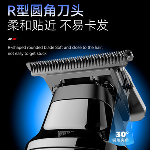 เครื่องตัดผมดิจิตอล Kemei รุ่น KM-1556 7000-9000 รอบต่อนาที มอเตอร์แบบแปรงถ่าน ชาร์จผ่าน USB สำหรับใช้ในร้านเสริมสวย - Product Image 4