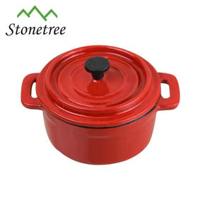 Nueva <span class=keywords><strong>Mini</strong></span> Cocotte de Hierro Fundido Esmaltado Antiadherente para Cocina, Colorida - Product Image 4