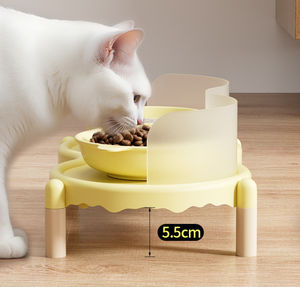 Wholesale Elevated Double <b>Ceramic</b> Pet Bowls, Anti-spill Raised Cat Food Water Bowl with Custom Logo - Product Image 3