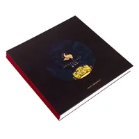 Impresión de libro de catálogo de mesa de café de tapa dura de cartón grueso de encuadernación de mariposa impresionante personalizada