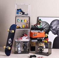 Vente en gros d'usine Étagère de présentation de figurines de jouets transparente avec couvercle magnétique Organisateur multifonction Boîte de rangement Boîte de présentation de sac à main de luxe