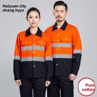 Vêtements de travail personnalisés à manches longues haute visibilité, respirants, unisexes, pour ouvriers, uniformes de travail