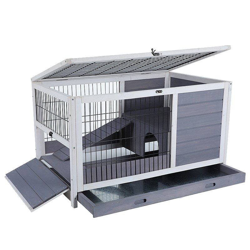 Niche en bois pour animaux domestiques, Cage à lapin, personnalisée de haute qualité