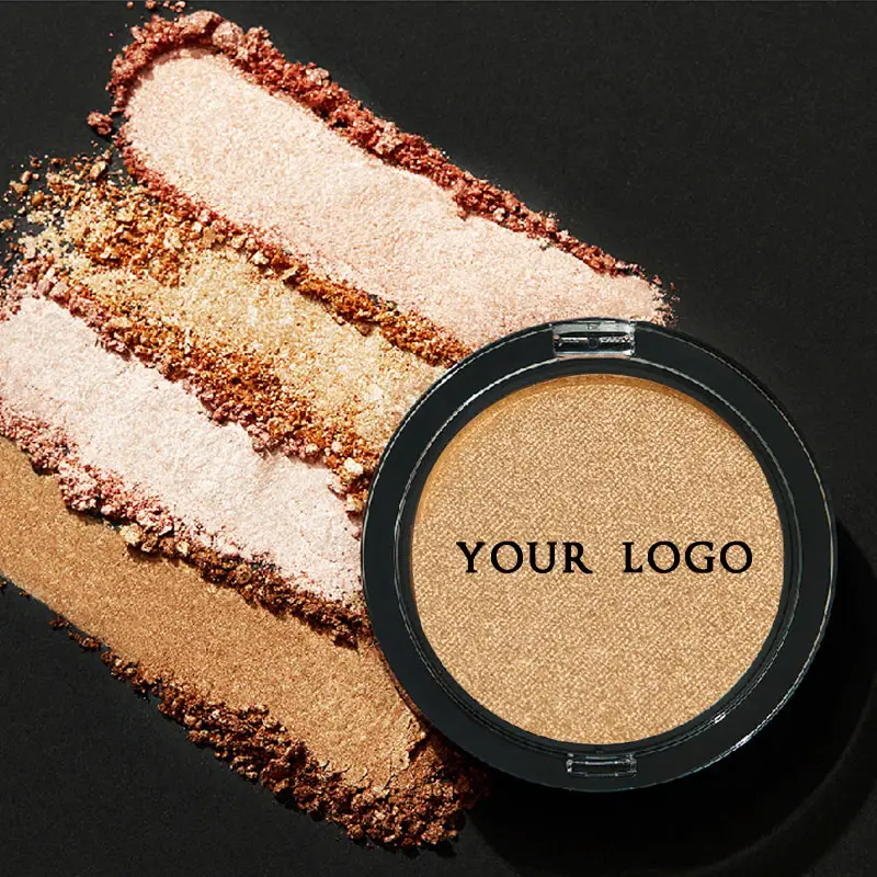 L66 Makeup Palet Highlighter Wajah Kustom Vegan untuk Kulit Hitam Grosir Bubuk Highlighter