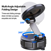 Universel Flexible 360 °   Support de téléphone magnétique pour voiture, support de téléphone portable pour pare-brise et tableau de bord, rotation TPU, injection, ventouse
