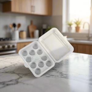 Bandeja de 10 compartimentos para Xiaolongbao con tapa, tipo concha, para llevar, contenedor desechable de PP para Shaomai, dumplings al vapor y dim sum - Product Image 4