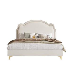 Giường đơn cho cô gái cao cấp vải & Rắn gỗ lên-bao bọc với đệm sang trọng đơn giản thắp sáng Enfant trẻ em giường - Product Image 5