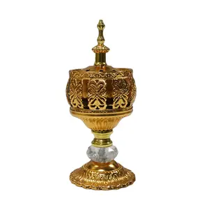 Middle East Gold Creative Metal Decorative Cone Incense Burner Stick Holder Arab Tabletop Censer Aromatherapy Censer Home