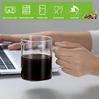 Haute qualité clair écologique verre à Offre Spéciale Durable tasses fortes avec poignée bouteille d'eau lait thé café cadeau de noël