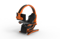 INGREM-Silla de ordenador con codificación pod T7, asiento de marca para juegos de carreras, altavoces RGB LED y soportes de Monitor HDMI DP preintegrados