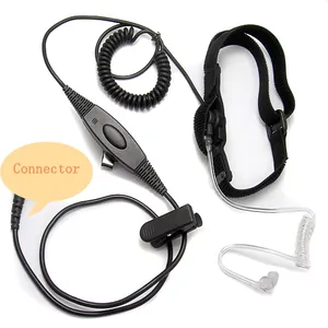 [E1677] secret earpiece throat vobration microphone earpiece for walkie talkie interphone