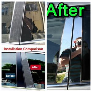 Copertura del montante del finestrino telaio della porta laterale adatto per <span class=keywords><strong>Volkswagen</strong></span> <span class=keywords><strong>Caravelle</strong></span> T5/T6 accessori per decorazioni auto nero adesivo centrale - Product Image 3