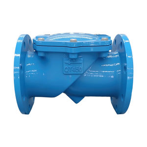 صمام فحص يدوي من حديد الدكتايل لمعالجة مياه الصرف الصحي رفرف مقاوم للسدادة بشفة اتصال PN16 مطرقة مياه للوقاية من المضخة - Product Image 2