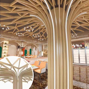 Maßgefertigte Aluminium-Holzoptik Abgehängte Metall-Lamellendecken Aluminium-Holzeffekt-Decke - Product Image 3