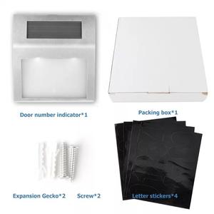 Fotocélula para exteriores, luz de pared decorativa Solar de 3 LED activada, acero inoxidable para valla de jardín, camino, Patio para número de casa - Product Image 6