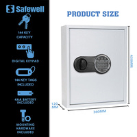 Saberwell KS4702E kata sandi Digital, kata sandi elektronik terpasang di dinding baja terlaris tag kunci terpasang