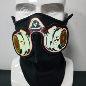 Led âm thanh kích hoạt mặt nạ Rave cho các lễ hội âm nhạc EDM Câu lạc bộ & buổi hòa nhạc siêu vui vẻ Vật liệu PVC lấy cảm hứng từ DJ EDC - Product Image 2