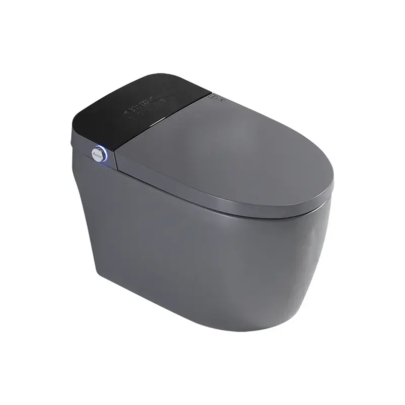 Gun grey Automatic Flush Intelligent One Piece WC Ceramic Bathroom Smart Toilet