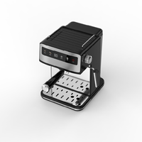 Machine à café électrique professionnelle moderne semi-automatique multifonctionnelle, système de brassage, design portable, usage domestique, 20 bars d'espresso