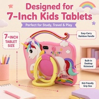 Tablette pour enfants super pas chère, 7 pouces, 12+256 Go, Android 13, 5800 mAh, WiFi, jouet éducatif pour enfants, jeu de dessins animés, 3 couleurs