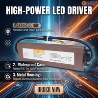 Alimentation à découpage AC-DC ultra-mince étanche 100-265V, sortie simple 24V 150W 6.25A, efficacité 92%