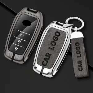 Remote Zinc Alloy Car Key Case Cover For Toyota Keychain Shell Bag For Toyota Corolla Rav4 Camry Levin Highlande