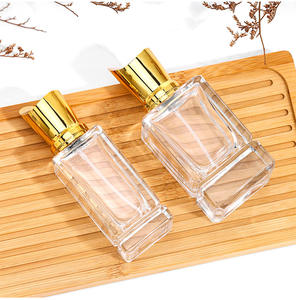Flacons de parfum en verre transparent avec bouchon pompe en aluminium doré à sertir, 30 ml, 50 ml, 100 ml, flacons en verre avec pulvérisateur à pompe en aluminium - Product Image 5