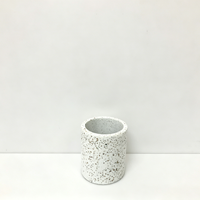 Support à ustensiles de cuisine de luxe en résine aspect terrazzo blanc, rangement pour outils de cuisson sur comptoir, pot à ustensiles, organiseur d'outils de cuisine