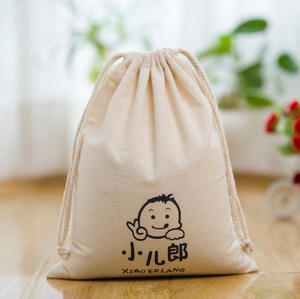 Pochette à cordon en coton biologique avec logo personnalisé, écologique, de qualité, pour bijoux, emballage de bougies, sac cadeau - Product Image 5