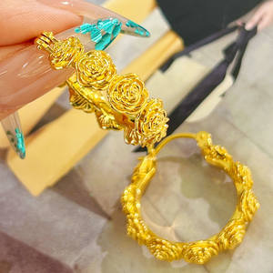 Xinfly Luxury Au999 Pure Gold 5D Technology Jewelry Boucles <span class=keywords><strong>d</strong></span>'oreilles fines qui peuvent être portées et conserver de la <span class=keywords><strong>valeur</strong></span> Certifié Vendre par grammes - Product Image 1