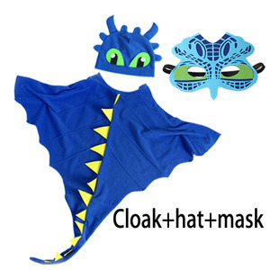 <span class=keywords><strong>Cape</strong></span> de dragon avec chapeau Costume de dragon sans dents <span class=keywords><strong>Cape</strong></span> Costumes d'Halloween Cosplay Costume de dinosaure - Product Image 2