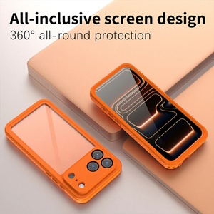 เคสโทรศัพท์กันน้ำ IP68 สีส้ม แฟชั่น ทันสมัย ทนทาน โปร่งใส กันลื่น สำหรับ iPhone 17 Pro/17 ProMax - Product Image 5