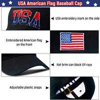 Casquettes authentiques américaines pour hommes, casquette de baseball avec drapeau américain, chapeau patriotique élégant, casquette ajustable brodée pour hommes et femmes