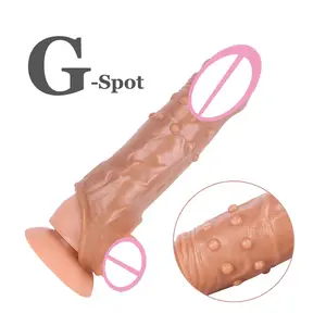 Spike Texture estensori per l'ingrandimento del pene manicotto per Dildo uomo preservativo riutilizzabile con maniche in silicone grande per giocattoli sessuali per coppie