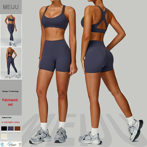 <span class=keywords><strong>Ropa</strong></span> deportiva para <span class=keywords><strong>mujer</strong></span> Sujetador deportivo + Pantalones cortos de gimnasio + Leggings de yoga + Chaqueta de yoga Conjuntos de fitness para gimnasio <span class=keywords><strong>Ropa</strong></span> de gimnasio Conjunto de <span class=keywords><strong>mujer</strong></span> - Product Image 1