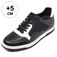 Sneakers con Rialzo Interno in Pelle per Uomo, Personalizzabili, Aumentano l'Altezza di 5cm, Vendita all'Ingrosso