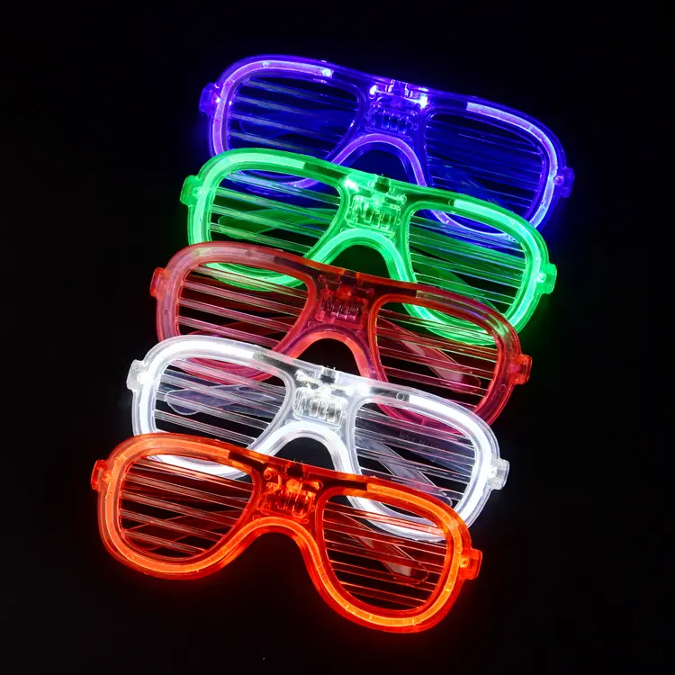 แว่นตาติดไฟ LED,แว่นตาชัตเตอร์เฉดสีเรืองแสง Led แว่นกันแดดปาร์ตี้นีออนคาร์นิวัลปาร์ตี้ของเล่นเรืองแสง