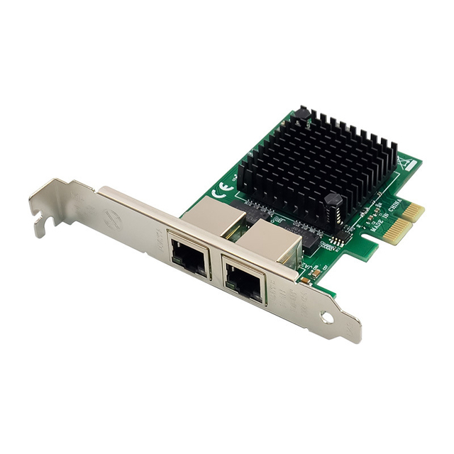 Intel 82571GB Dual Port Gigabit LAN Card PCIe X1 Server Grade Ethernet Adapter for NAS ISCSI VLAN Win/Linux Driver-Free