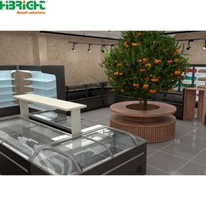 Conception d'intérieur de magasin de détail de luxe sur mesure, aménagement de boutique en bois MDF et métal, décoration, agencement complet du magasin, présentoirs - Product Image 1