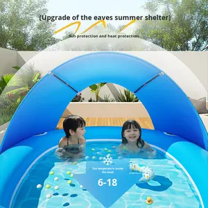 Instalaciones de entretenimiento acuático inflable de PVC ecológico, sombrilla flotante para piscina para niños, sombrilla para entretenimiento inflable de agua - Product Image 4