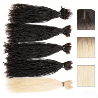 Prix de gros BLT Microlocks 0,1/0,2 cm 6-18 pouces Sister Locks Cheveux humains brésiliens Remy Extensions de dreadlocks Permanentes Douces