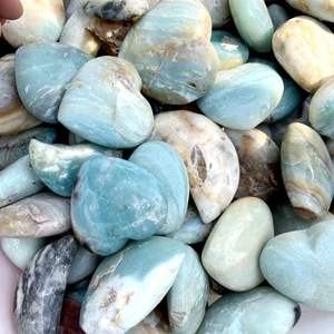 Cœur en quartz naturel Offre Spéciale, cristal bleu ciel, cœurs de calcite des caraïbes pour la décoration - Product Image 2